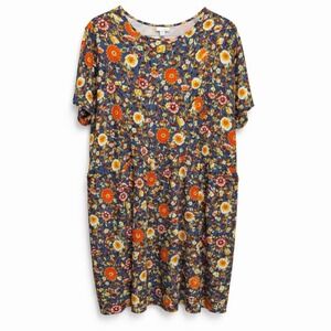 J.Jill Whimsical Boho Floral Dress 3X Artsy Cottagecore Midi‎ Stretch Rayon